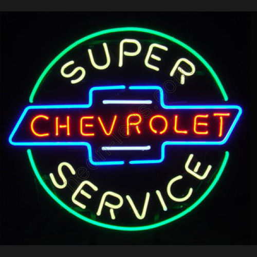 Super Chevrolet Service Neon Auto Sign WL-AUN11