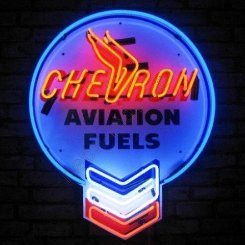 Chevron Aviation Fuels Neon Auto Sign WL-CHE2721
