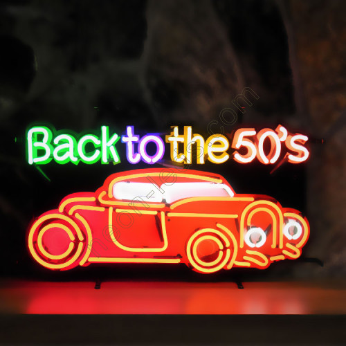 Back to the 50 car neon auto sign WL-BACK50