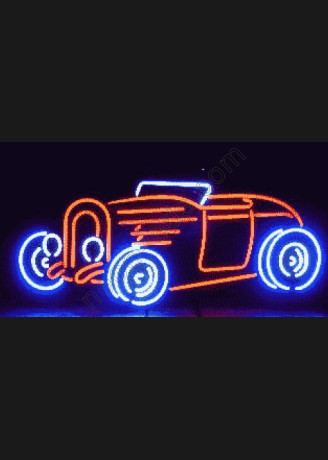 1932 Red Road Neon Auto Sign