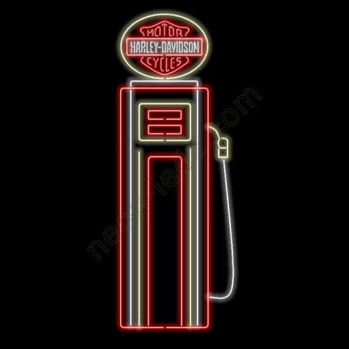 Harley Davidson Pump Neon Motorcycle Sign WL-MOT009
