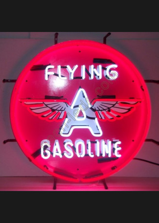 Flying A Gasoline Neon Auto Sign
