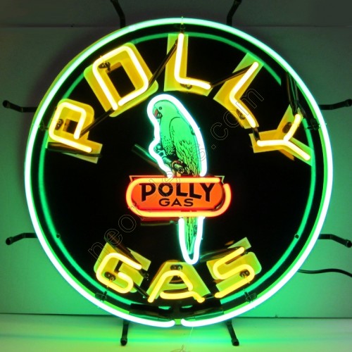 Polly Gas Neon Auto Sign UV Print Background WL-NCC027-B