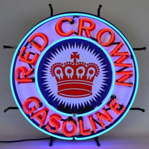 Red Crown Gasoline Neon Auto Sign WL-GAS1769