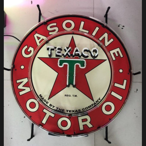 Texaco Gasoline motor oil Neon Sign WL-GAS069-2 Texaco Gasoline motor oil Neon Sign WL-GAS069-2