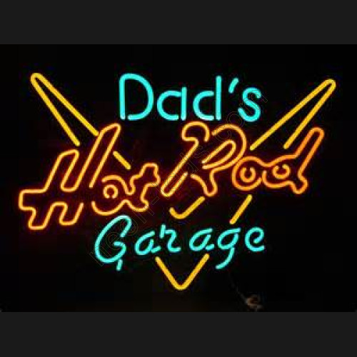 Dad's Hot Rod Garage Neon Auto Sign WL-AUN38-1