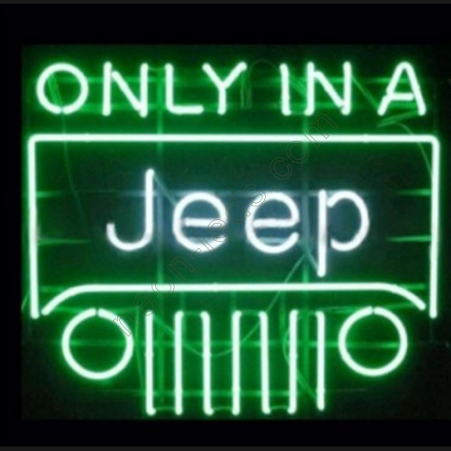 Only IN A Jeep Neon Auto Sign WL-JEEP01