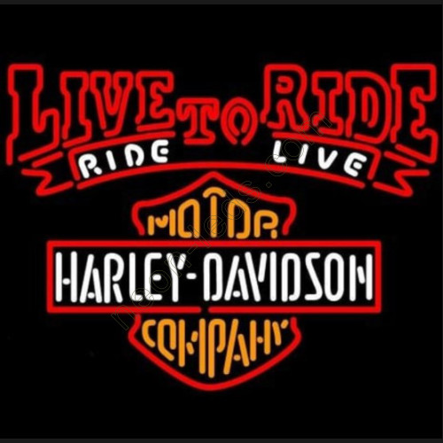Harley Davidson Live To Ride Ride To Live Neon Motorcycle Sign WL-MOT013