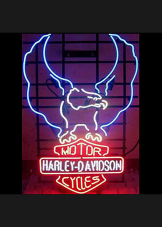 Harley Davidson neon motorcycle sign