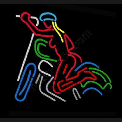 Motorcycle Rider Lady Neon Auto Sign WL-MOT018