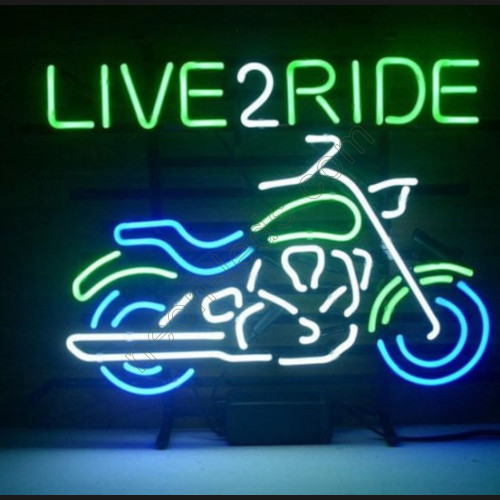 New Harley Motorcycle Love 2 Ride Ride Em Hard Neon Auto Sign WL-MOT019