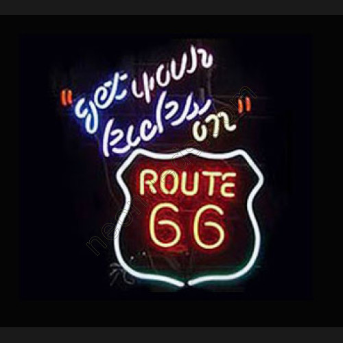 Get Your Kicks On Route 66 Neon Auto Sign WL-NC6602