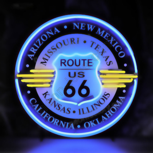 Route 66 all States neon auto sign WL-NC6604