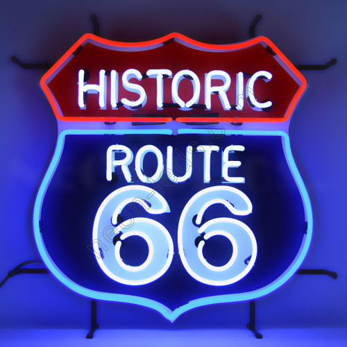 ROUTE 66 NEON AUTO SIGN WL-BEE537