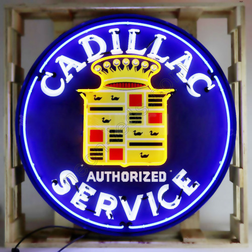 CADILLAC NEON SIGN in steel can WL-CLC119 CADILLAC NEON SIGN in steel can WL-CLC119