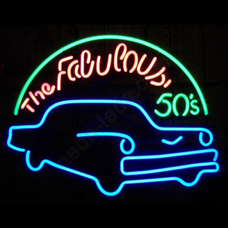 Fabulous 50s Neon Auto Sign