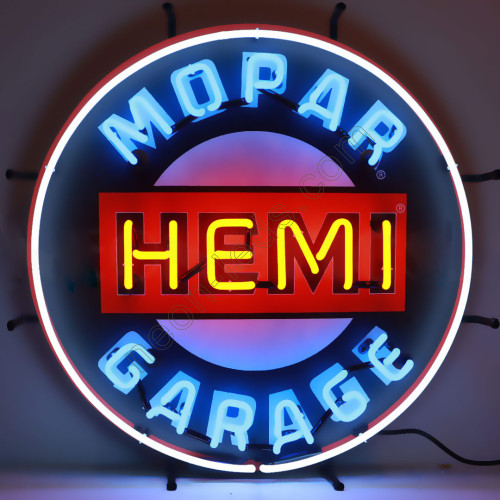 MOPAR HEMI GARAGE NEON AUTO SIGN WL-MH021 MOPAR HEMI GARAGE NEON AUTO SIGN WL-MH021