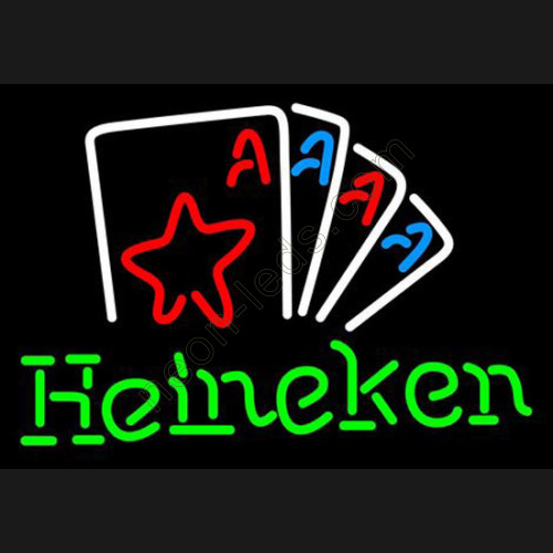 Poker and Heineken Neon Beer Sign WL-NBN029