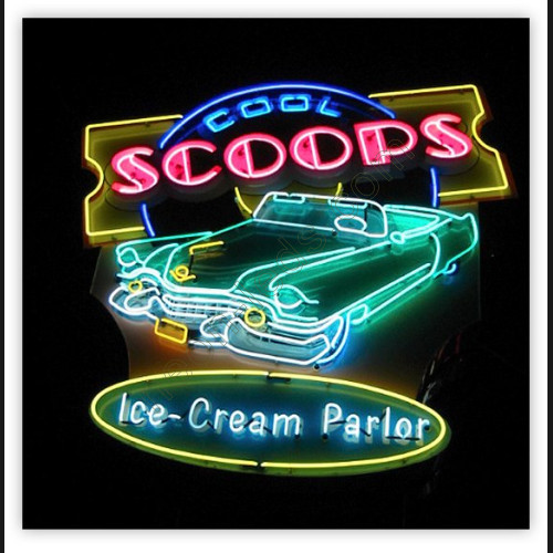 Cool Scoops Ice Cream Parlor Neon Sign WL-AUN27