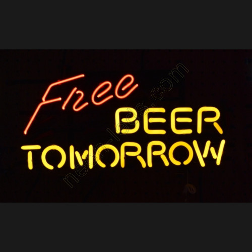 FREE BEER TOMORROW NEON SIGN WL-AUN137