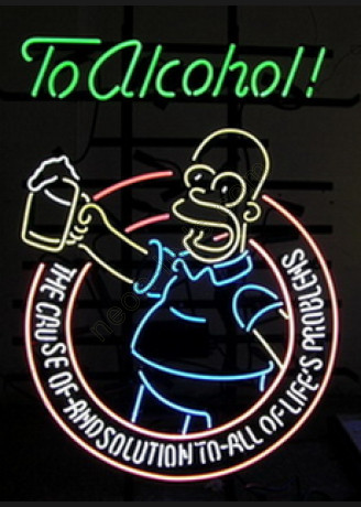 To alcohol neon sign