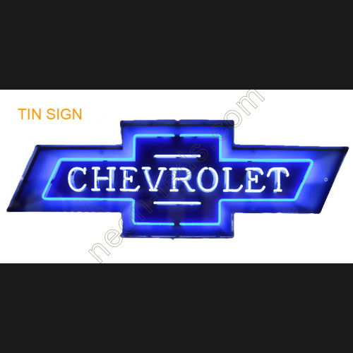 CHEVROLET BOWTIE NEON SIGN IN STEEL CANNEON SIGN in steel can WL-CHV42