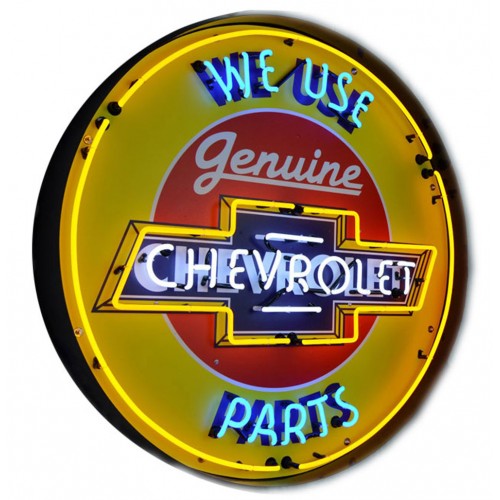 Chevrolet Parts Neon Sign in a steel can WL-AUN10WU
