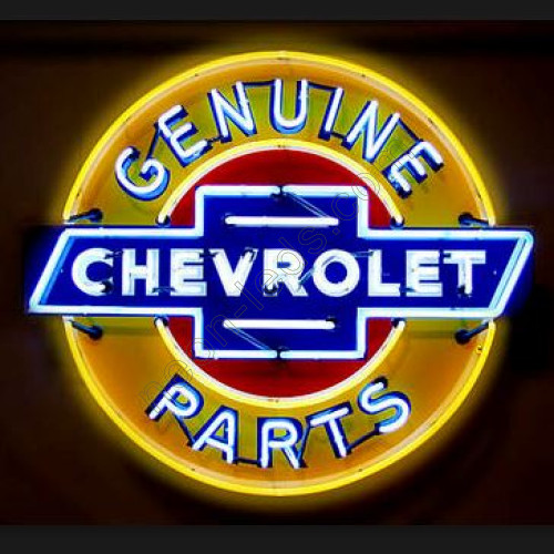 Genuine Chevrolet Parts Neon Sign in a steel can WL-AUN10