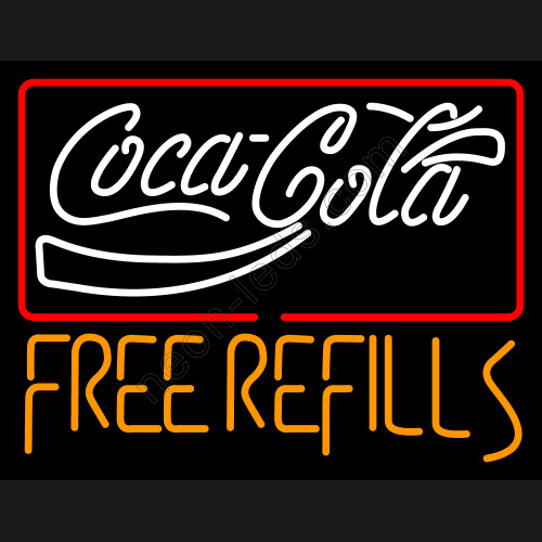 Coca Cola Free Refill Neon Beer Sign WL-NCCL08