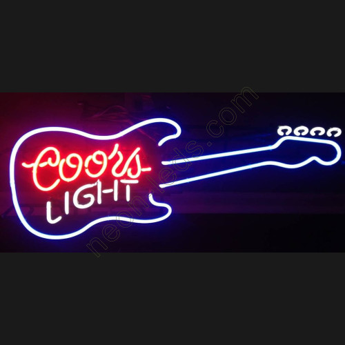 Coors light guitar neon beer sign WL-NCS02
