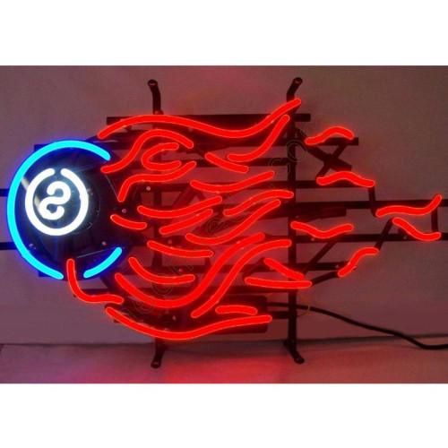 8 Ball Fire Neon Sign WL-CC030