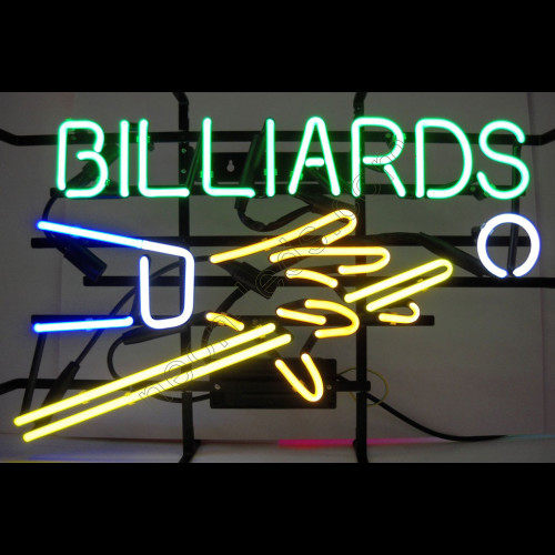 Billiards Hand And Cue Neon Sign WL-CC035