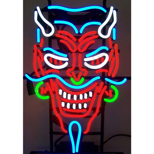 Devil's Head Tattoo Piercing Neon Sign WL-NTAT01-2