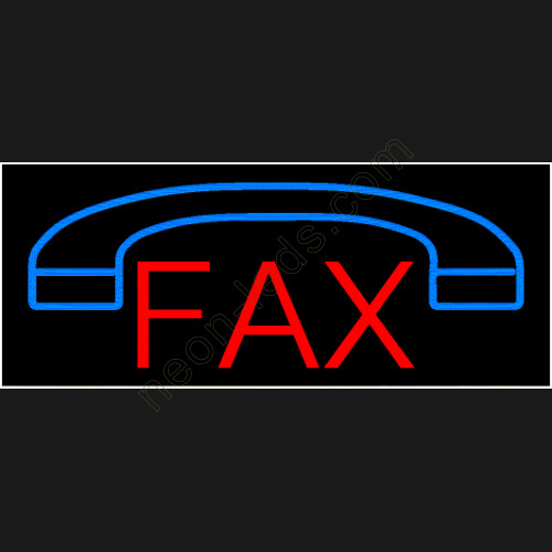 Fax with logo neon sign WL-PHN1701