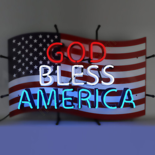 GOD BLESS AMERICA NEON SIGN WL-AUN119