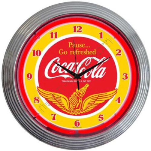 Coca cola wing neon clock WL-NCS032