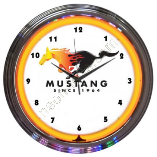 Ford mustang since 1964 neon clock WL-NCS017 Ford mustang since 1964 neon clock WL-NCS017