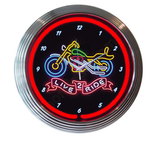 LIVE 3 Ride Neon clock WL-NCS029