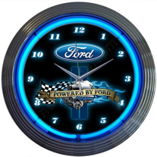 Powered by ford neon clock WL-NCS047