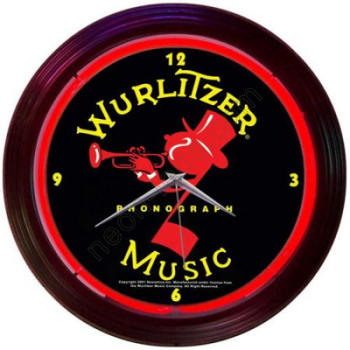 Wurlitzer neon clock WL-NCS040