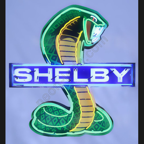 SHELBY COBRA NEON SIGN IN SHAPED STEEL CAN WL-SHE2302