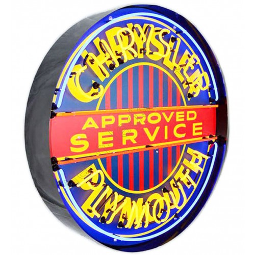CHRYSLER/PLYMOUTH NEON SIGN in steel can WL-SC015